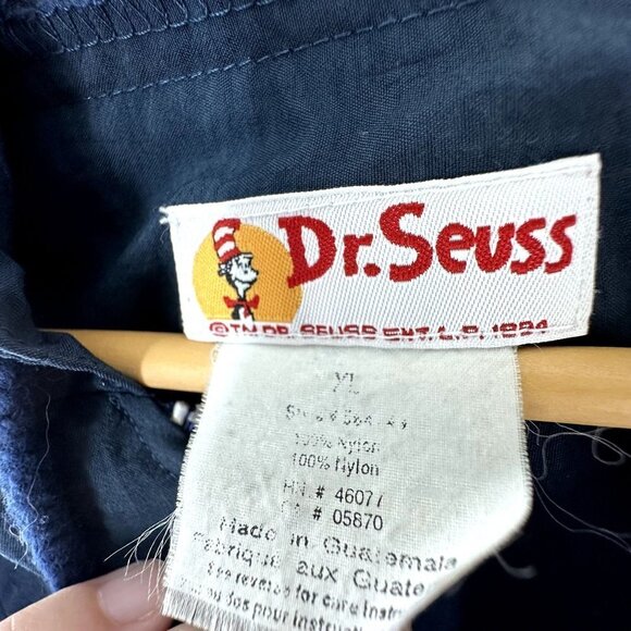 Vintage Dr Seuss Jacket Adult XL Cat In The Hat Athletic Seuss Wind Breaker - Picture 9 of 14